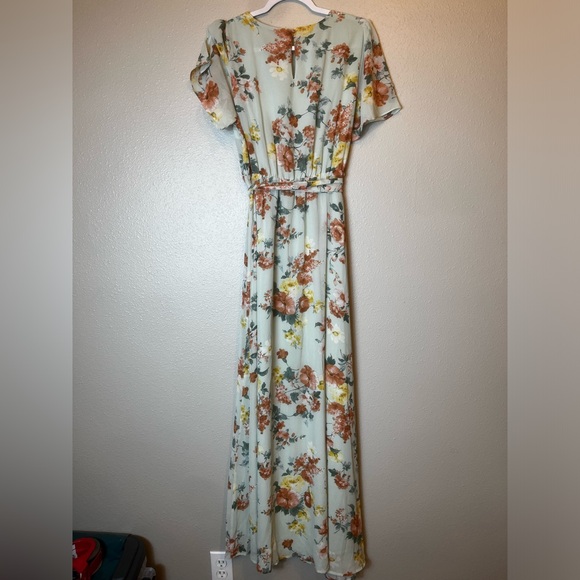 NWT Baltic Born Naomi Short Sleeve Maxi Dress in Sage Floral Size L - Picture 8 of 9